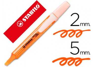 Rotulador stabilo marcador fluorescente swing cool naranja