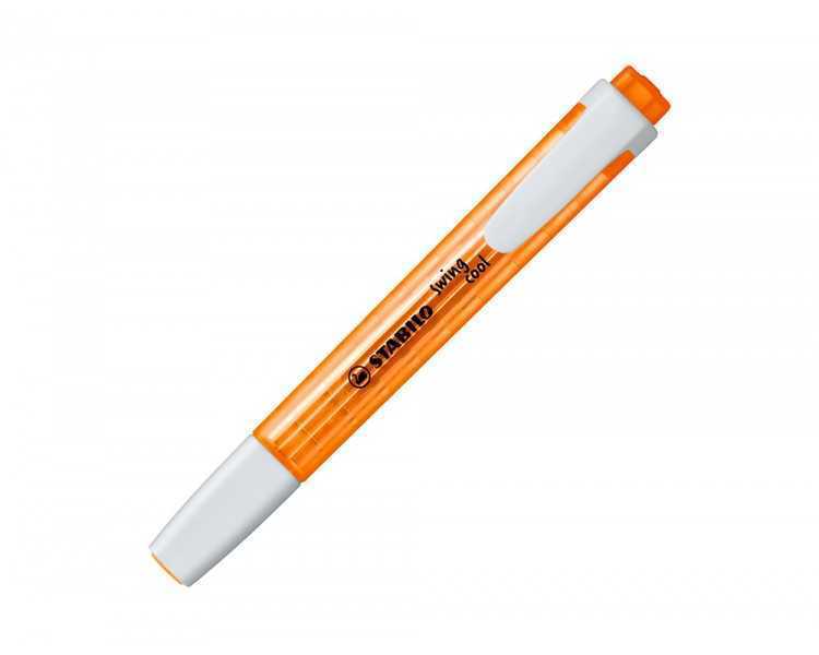 Rotulador stabilo marcador fluorescente swing cool naranja
