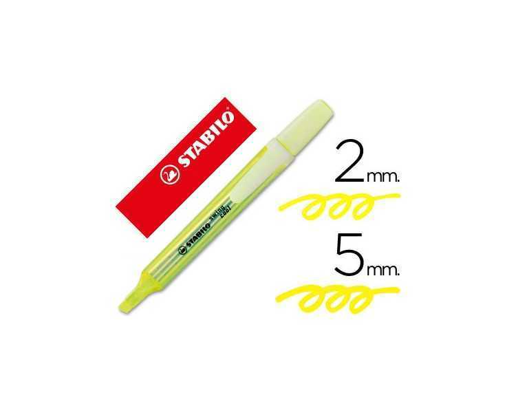 Rotulador stabilo marcador fluorescente swing cool amarillo