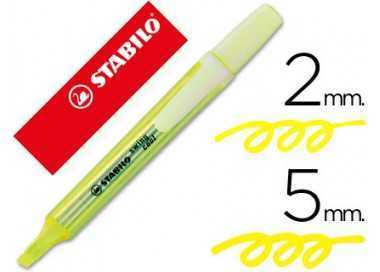 Rotulador stabilo marcador fluorescente swing cool amarillo