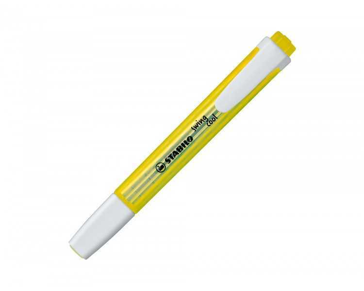 Rotulador stabilo marcador fluorescente swing cool amarillo