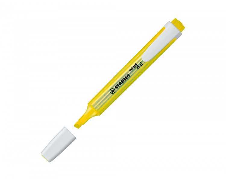 Rotulador stabilo marcador fluorescente swing cool amarillo