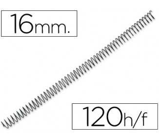 Espiral metalico yosan negro paso 64 5:1 16 mm calibre 1,20 mm