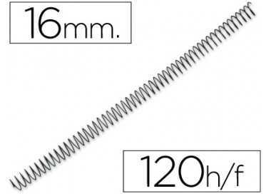 Espiral metalico yosan negro paso 64 5:1 16 mm calibre 1,20 mm