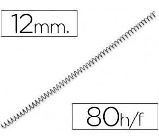 Espiral metalico yosan negro paso 64 5:1 12 mm calibre 1,00 mm