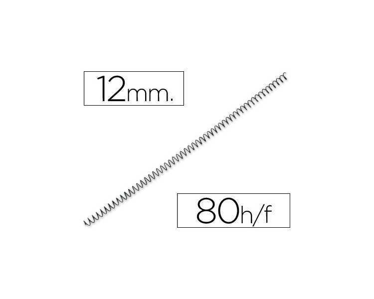 Espiral metalico yosan negro paso 64 5:1 12 mm calibre 1,00 mm