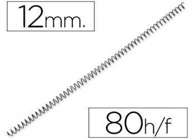 Espiral metalico yosan negro paso 64 5:1 12 mm calibre 1,00 mm