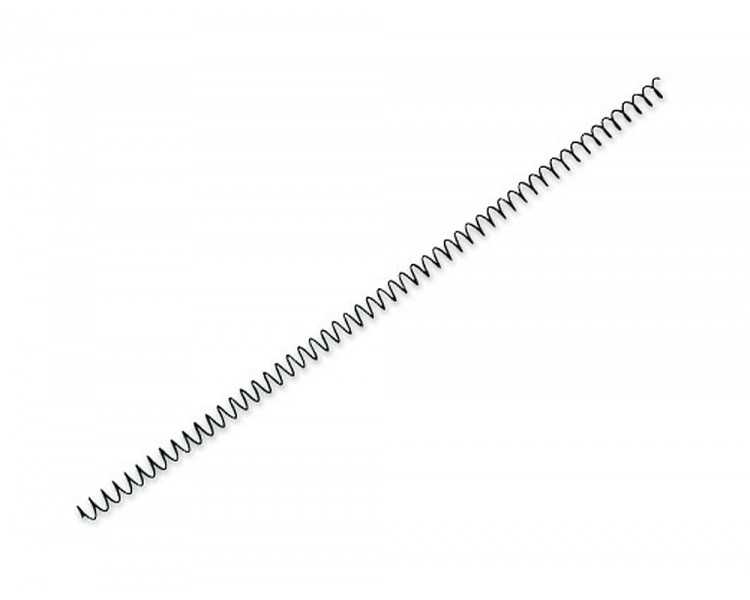 Espiral metalico yosan negro paso 64 5:1 12 mm calibre 1,00 mm
