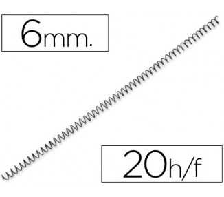 Espiral metalico yosan negro paso 64 5:1 6 mm calibre 1,00 mm