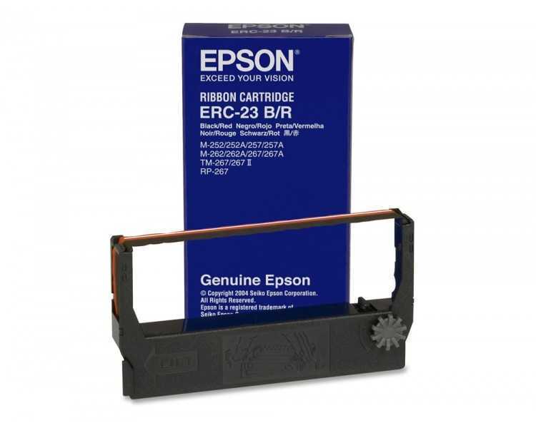 Cinta impresora epson erc-23b negra m-250 250a 255 255a 260 260a 264 265 265a 280 280a av tm-267/267ii