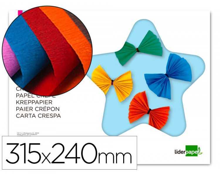 Bloc trabajos manuales liderpapel crespon 240x315mm 10 hojas colores surtidos
