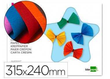Bloc trabajos manuales liderpapel crespon 240x315mm 10 hojas colores surtidos