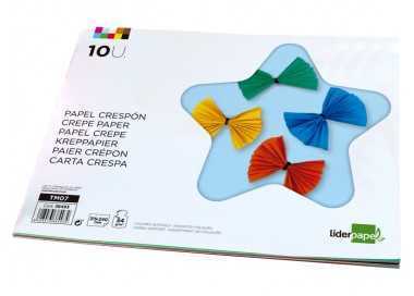 Bloc trabajos manuales liderpapel crespon 240x315mm 10 hojas colores surtidos