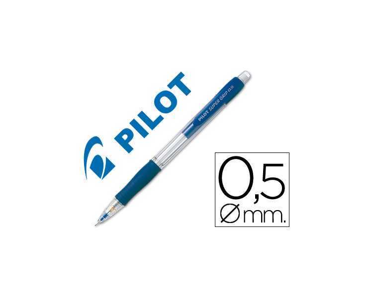 Portaminas pilot super grip azul 0,5 mm sujecion de caucho