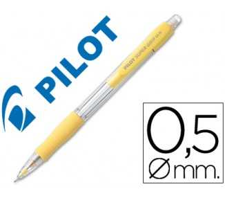 Portaminas pilot super grip amarillo 0,5 mm sujecion de caucho