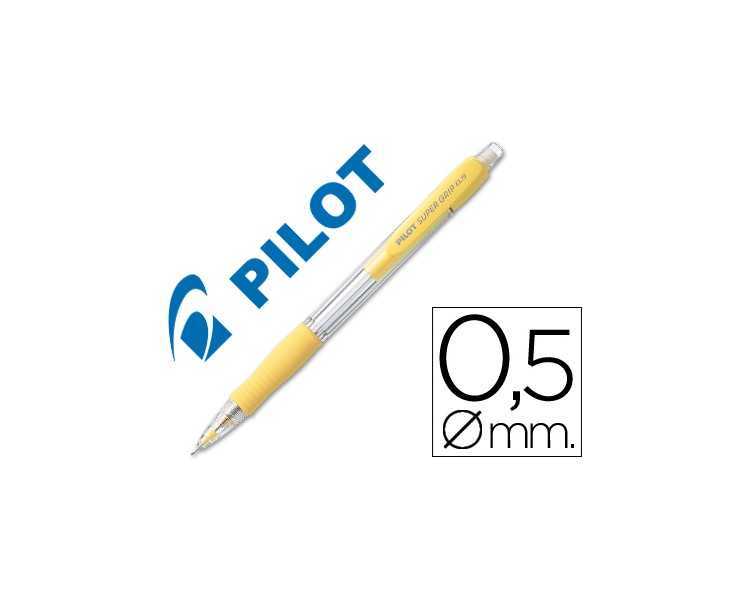 Portaminas pilot super grip amarillo 0,5 mm sujecion de caucho