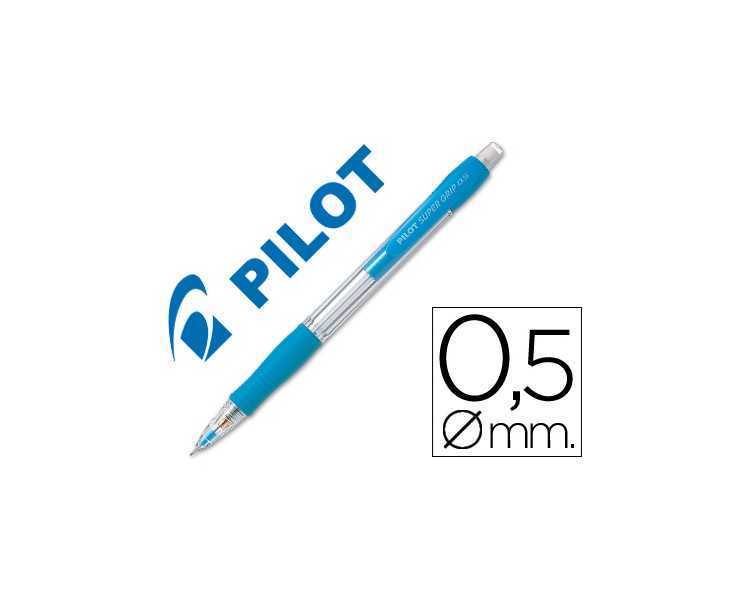 Portaminas pilot super grip celeste 0,5 mm sujecion de caucho