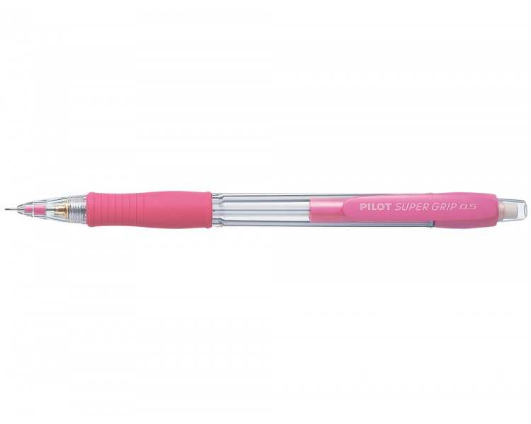 Portaminas pilot super grip rosa 0,5 mm sujecion de caucho