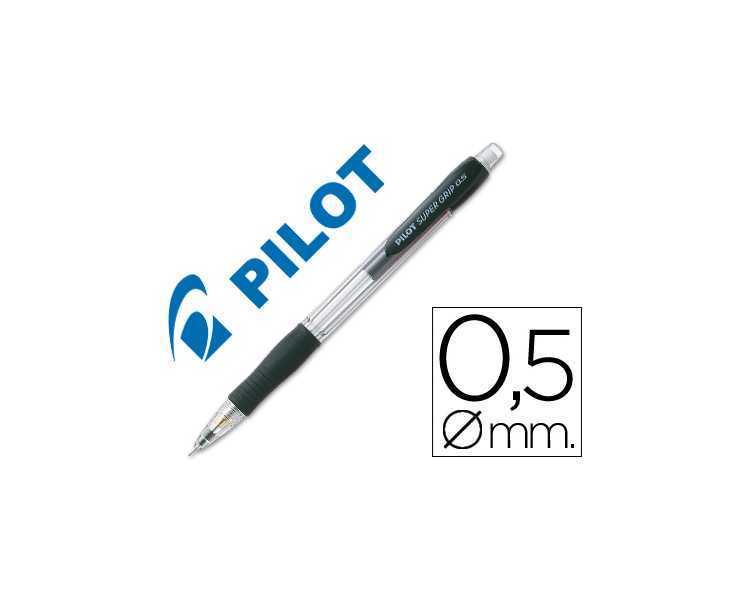 Portaminas pilot super grip negro 0,5 mm sujecion de caucho