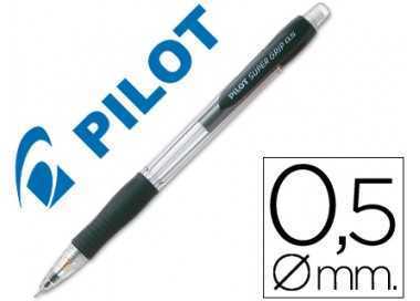 Portaminas pilot super grip negro 0,5 mm sujecion de caucho