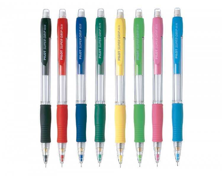 Portaminas pilot super grip negro 0,5 mm sujecion de caucho