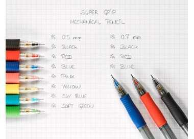Portaminas pilot super grip negro 0,5 mm sujecion de caucho