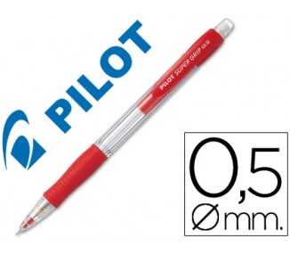 Portaminas pilot super grip rojo 0,5 mm sujecion de caucho