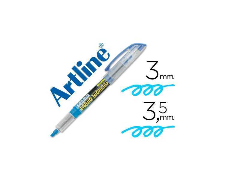 Rotulador artline fluorescente ek-640 azul punta biselada