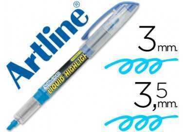 Rotulador artline fluorescente ek-640 azul punta biselada