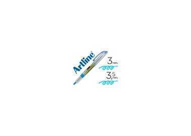 Rotulador artline fluorescente ek-640 azul punta biselada