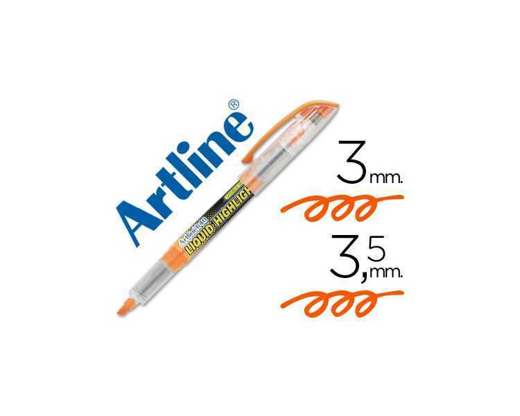 Rotulador artline fluorescente ek-640 naranja punta biselada