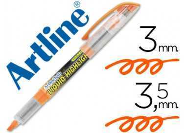 Rotulador artline fluorescente ek-640 naranja punta biselada
