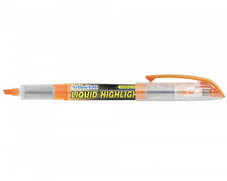 Rotulador artline fluorescente ek-640 naranja punta biselada