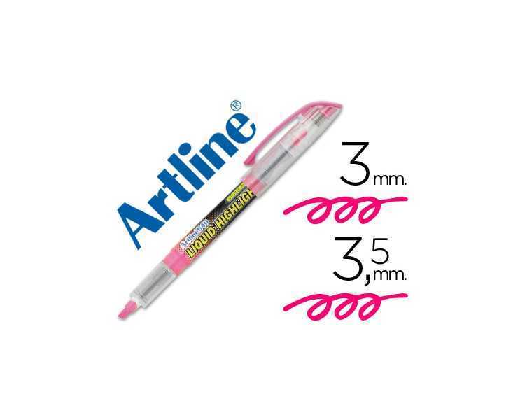 Rotulador artline fluorescente ek-640 rosa punta biselada