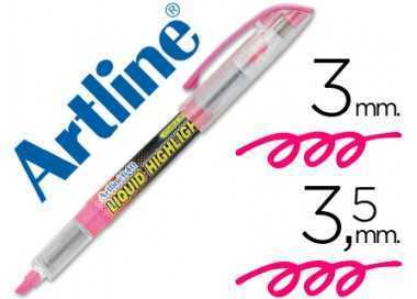 Rotulador artline fluorescente ek-640 rosa punta biselada