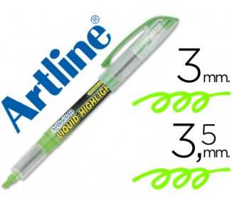 Rotulador artline fluorescente ek-640 verde punta biselada