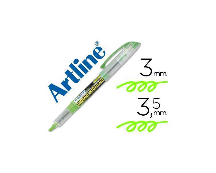 Rotulador artline fluorescente ek-640 verde punta biselada