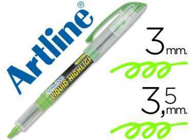 Rotulador artline fluorescente ek-640 verde punta biselada