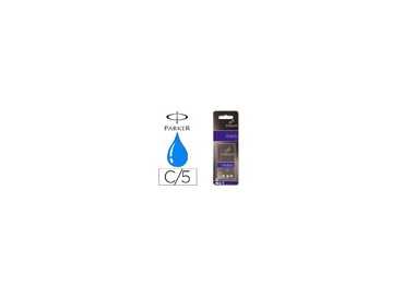 Tinta estilografica parker azul real caja de 5 cartuchos