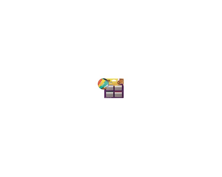 Banderitas separadoras rigidas dispensador 4 colores post-it index 686a-1 grandes 24 banderitas