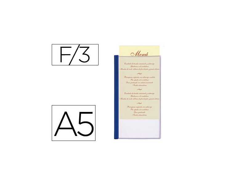 Porta menus liderpapel pvc din a5 con 3 fundas