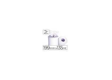 Papel secamanos 2 capas 199 mm x 135 mt mandril 70 mm diametro 197 mm