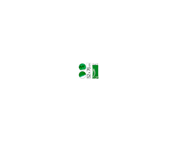 Papel seda liderpapel 52x76cm 18g/m2 bolsa de 5 hojas verde