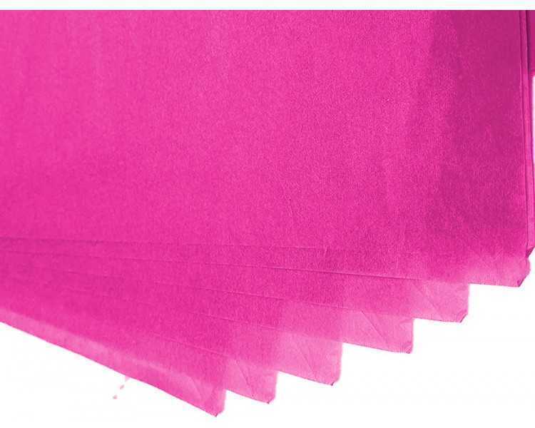Papel seda liderpapel 52x76cm 18g/m2 bolsa de 5 hojas rosa fuerte
