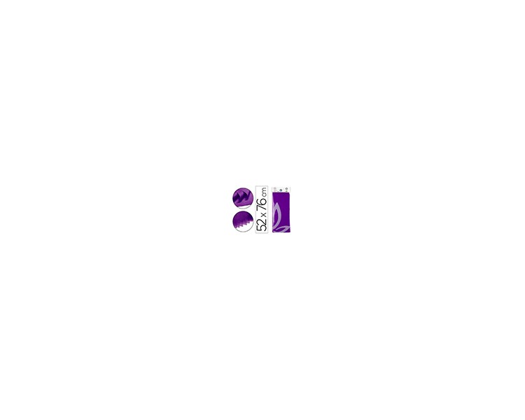 Papel seda liderpapel 52x76cm 18g/m2 bolsa de 5 hojas violeta