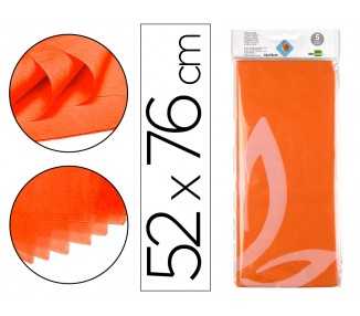 Papel seda liderpapel 52x76cm 18g/m2 bolsa de 5 hojas naranja