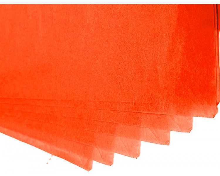 Papel seda liderpapel 52x76cm 18g/m2 bolsa de 5 hojas naranja