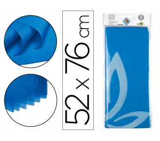 Papel seda liderpapel 52x76cm 18g/m2 bolsa de 5 hojas azul