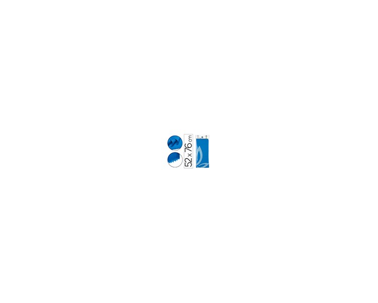 Papel seda liderpapel 52x76cm 18g/m2 bolsa de 5 hojas azul