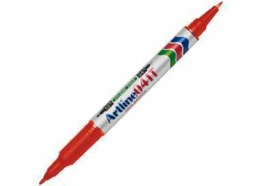 Rotulador artline marcador permanente ek-041t rojo doble punta 0.4 y 1.0 mm